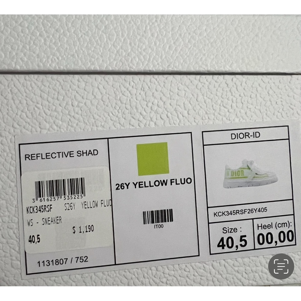 CHRISTIAN DIOR
Calfskin Dior-ID Platform Sneaker 40.5 Yellow - Picture 6 of 8